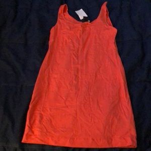 Orange/peach spandex dress